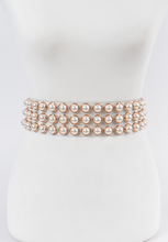 Load image into Gallery viewer, Pearls Are For The Girls Pearl Studded Belt