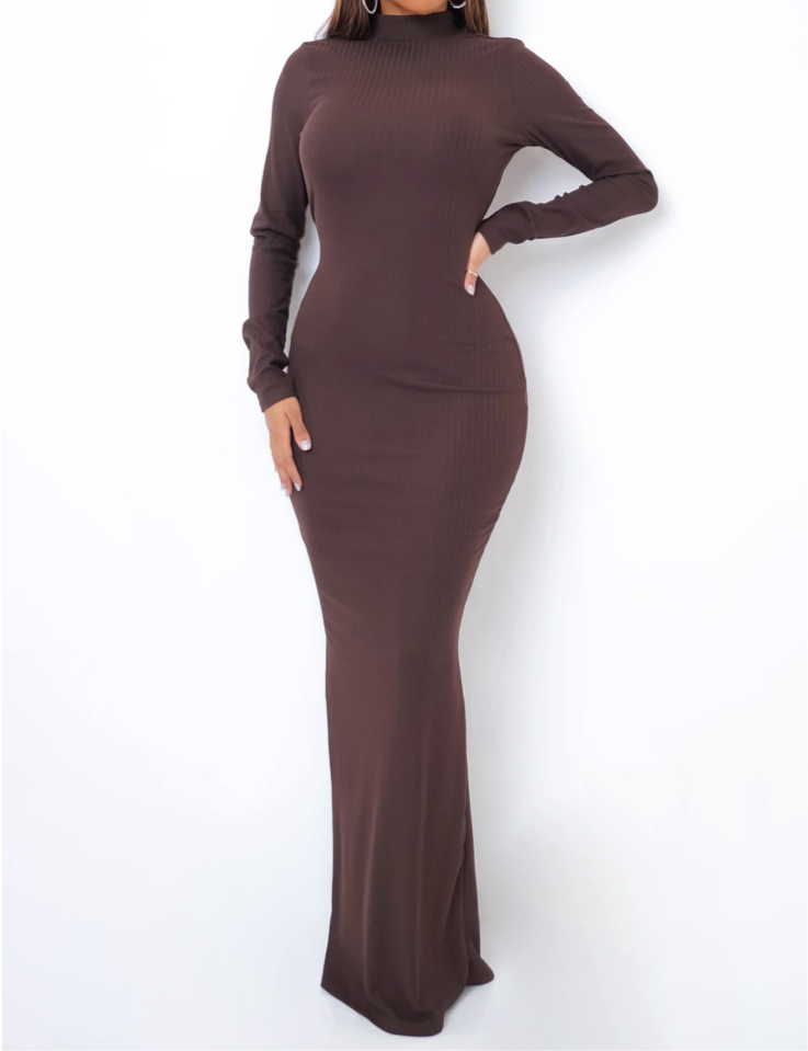 Look But Don’t Touch Chocolate Maxi Dress