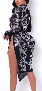 The Silver Tongued Serpent Mesh Dress