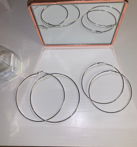 Silver Hoop Earrings