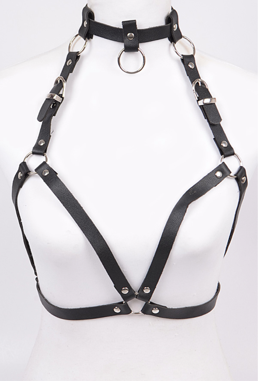 Welcome To The Dungeon Black Breast Cage