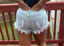 Load image into Gallery viewer, Peek-A-Boo Jean Shorts