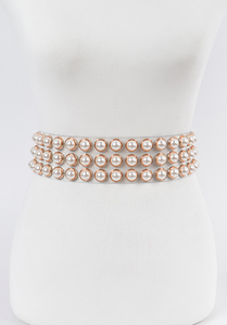Pearls Are For The Girls Pearl Studded Belt